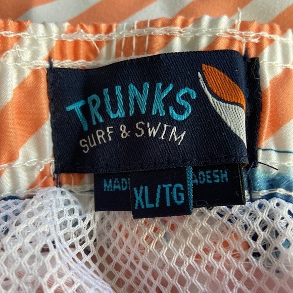 Trunks Surf & Swim Boys Shark Striped Print Swim Trunk Shorts Size XL - Picture 14 of 16